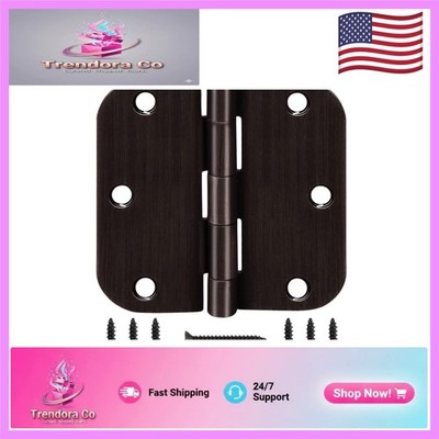 Smooth-Operation 6 Pack Bronze Door Hinges 3.5'' - Ideal for Apartments & Homes