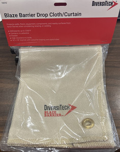 Diversitech 16510 Heat Resistant Drop Cloth, 18" X 18" Keyhole Blaze Barrier
