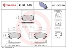 Brake Pad Set, disc brake BREMBO P59055
