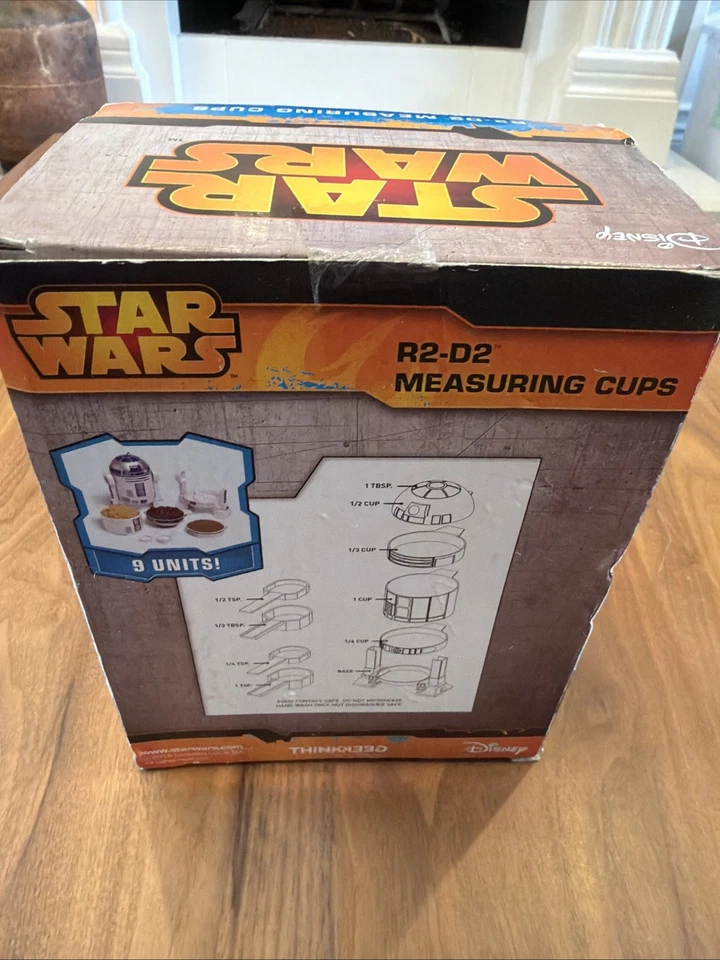 星球大战 R2-D2 测量杯 9 个单元 迪士尼厨房小工具厨师 全新 阅读 ✨ — 第 4/4 张图片