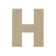 Wooden Letter H 8 inch, Unfinished Wood Letters for Crafts  Wall  Woodpeckers