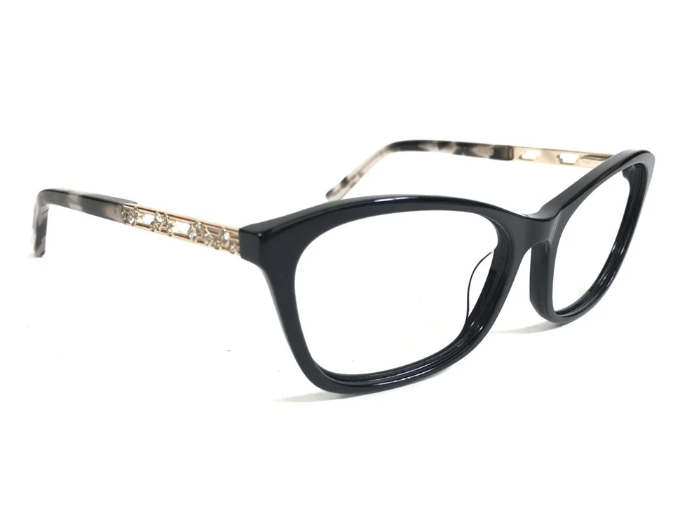 Monturas de gafas Bebe BB4174 001 negro dorado ojo de gato borde completo cristales 55-17-135 Foto 3 de 4