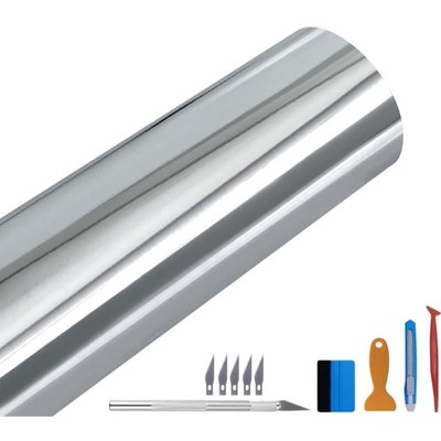 Chrom Vinylfolie 30x300cm Spiegel Aufkleber blasenfrei Auto Fahrrad Motorrad
