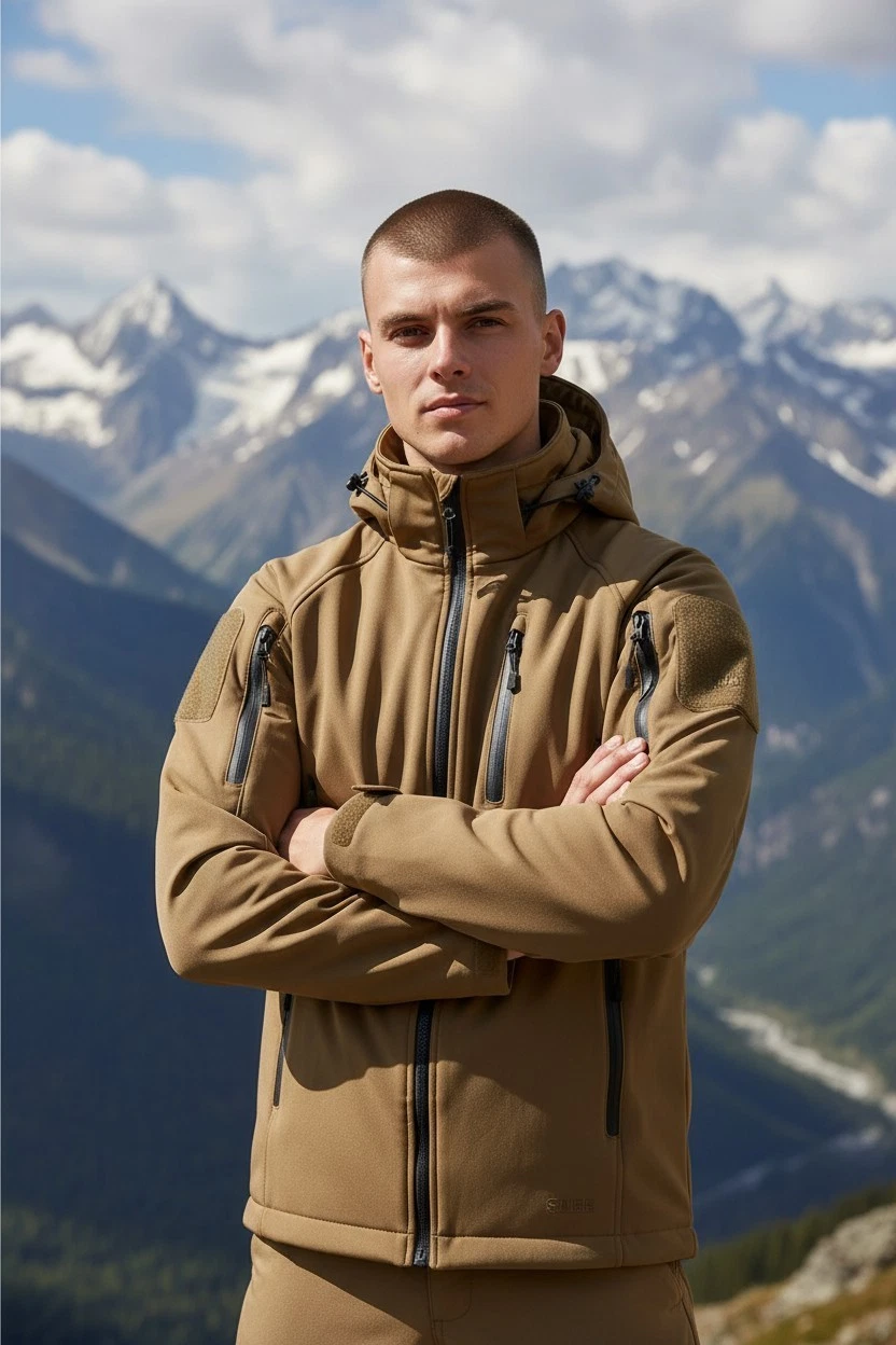 Men’s Tactical Jacket 8 Pockets Winter Water Resistant Softshell Hiking 2XL