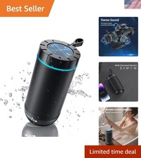 Waterproof Bluetooth Speaker with 360  Stereo Sound  Punchy Bass, 24H Play