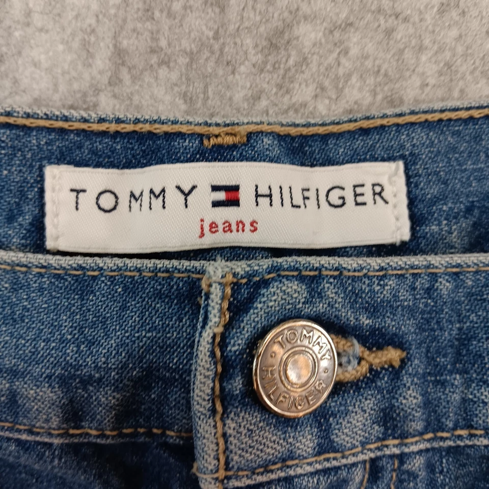 Tommy Hilfiger Women's Blue Denim Jean Shorts Size 4 Y2K Vintage Cutoff - Image 3 of 4