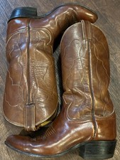 Tony Lama Brown Letters  Western Boots Women’s Size 6B