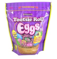 Tootsie Roll Candy Coated Eggs Shaped Wrapped 23 oz. Resealable Bag 