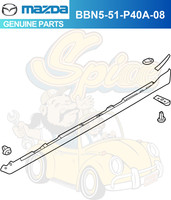 Original Mazda Rechts Kippe Zierleiste 2010-2013 Mazda3 BBN5-51-P40A-08