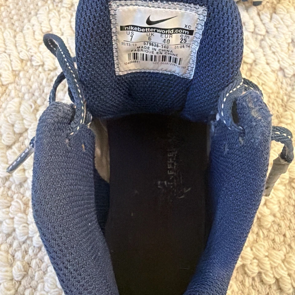 Botines Nike Us Talla 7 Fútbol Alpha Pro Niños Jóvenes Azul Blanco Fly Wire Foto 3 de 4