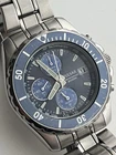 Pulsar Diver Chronograph (Seiko) 200m Mens 40mm Vintage Watch Date Silver Blue