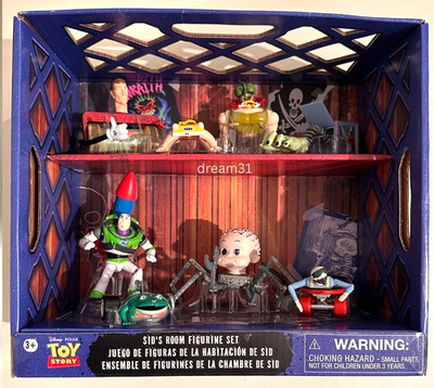 NIB Disney Toy Story Sid's Room Figure Set Figurine 8 pieces Play Toy Set