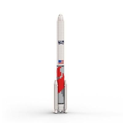 1:110 Scale Two-stage-to-orbit Heavy-lift Launch Vehicle 1355 Pieces MOC Build