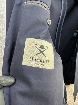 Hackett Mayfair x Loro Piana Navy Stretch Wool Blazer Jacket Men