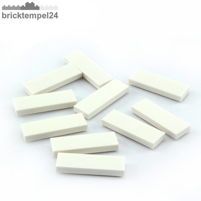 LEGO Fliesen 63864: 10x Fliese 1x3 weiß (tile) NEU
