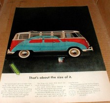 1963 Vw Station Wagon Full Color Magazine Ad Measures 10 X 13 34 Originial