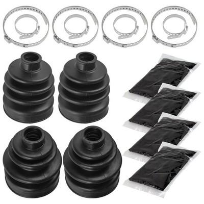 2 Front Axle Inner Outer CV Boot Kit for Yamaha Kodiak 400 YFM400FA 2000-2006