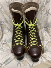 Riedell Classic Skates Size 8 Full Leather 166 Boots. Made USA Great Condition