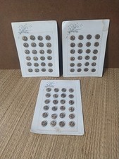 O28 lot 72 boutons dorés - ancre marine - 3 plaquettes d'origine