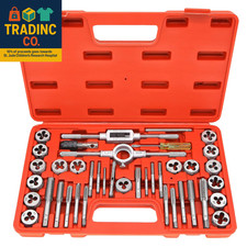 40PCS Tap and Die Set, Metric Size Standard M3 to M12, Threading Tool Set for Cu