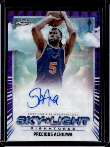 2024 Topps Chrome Basketball Purple Geometric Refractor Precious Achiuwa #SLS-PAC