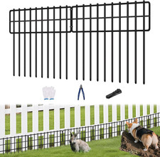 Garden Fence Animal Barrier, 14 Panels No Dig Fence 20ft L x13in H , Rustproof