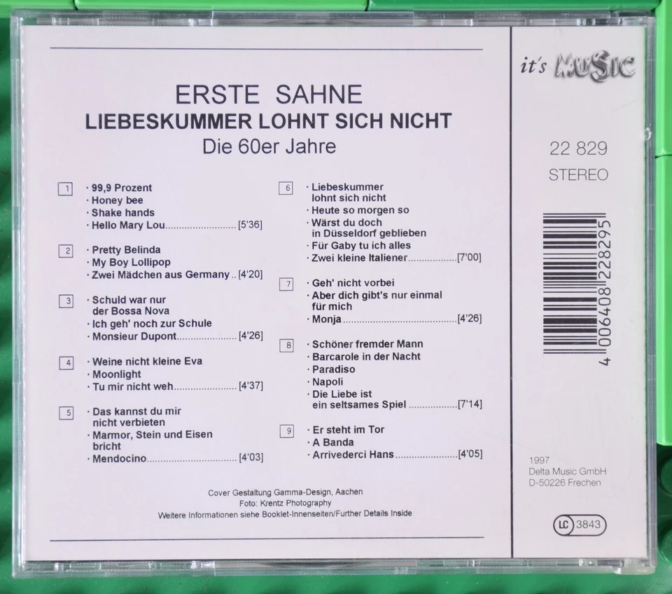 Erste Sahne - Liebeskummer lohnt sich nicht - 60er Jahre - it's Music - CD - Bild 2 von 4