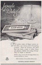 1920 Nabsico Wafers: Jewels of Delight Vintage Print Ad