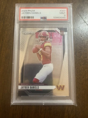 Jayden Daniels Rookie - 2024 Panini Prizm #347 PSA 9