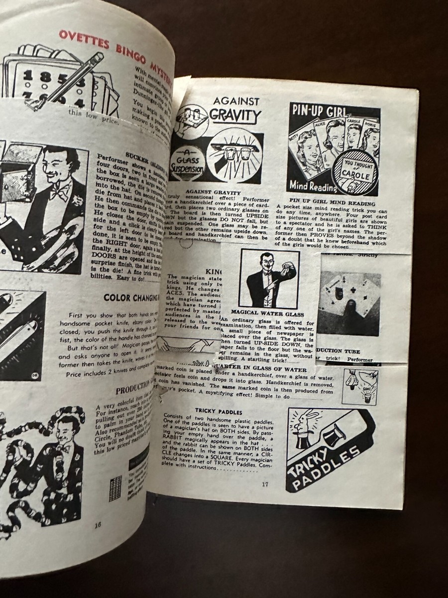 MAGIC　マジック Magic Catalog Professional Magic Tricks EZ Magic c. 1963 32 pp
