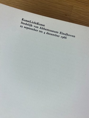 Kunst licht Kunst Eindhoven, Stedelijk van Abbemuseum, 1966. (Munari, Enzo Mari) - Foto 4 di 24