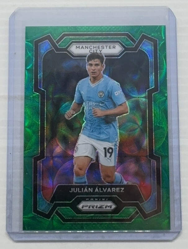 2023-24 Prizm EPL Julian Alvarez Green Choice Prizm #4/5 Manchester City