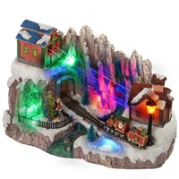 Werchristmas 33 Cm Scene Cable Car With Colourful Led Lights Christmas Decora... Werchristmas 33 Cm Scene Cable Car With Colourful Led Lights Christmas Decora...