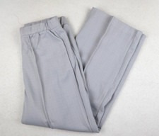VINTAGE WOMEN'S GRAY ELASTIC WAIST CROPPED PULL-ON PANTS - SIZE S/M