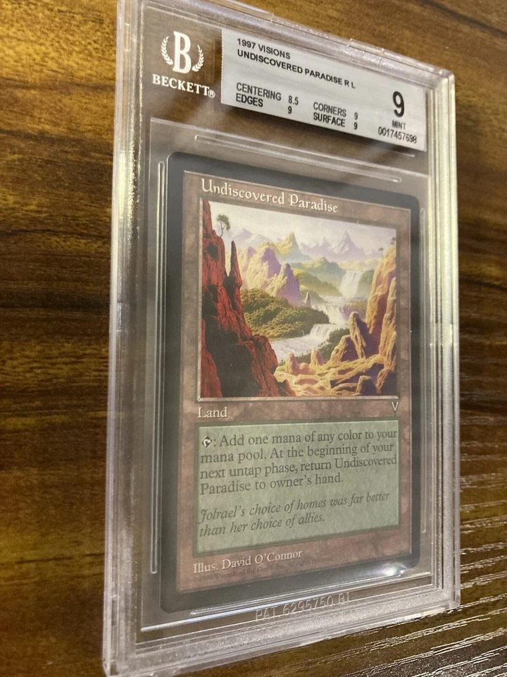 MTG✨UNDISCOVERED PARADISE✨Visions BGS 9 MINT RARE Land RESERVE LIST 1997 Low POP - Image 3 of 4