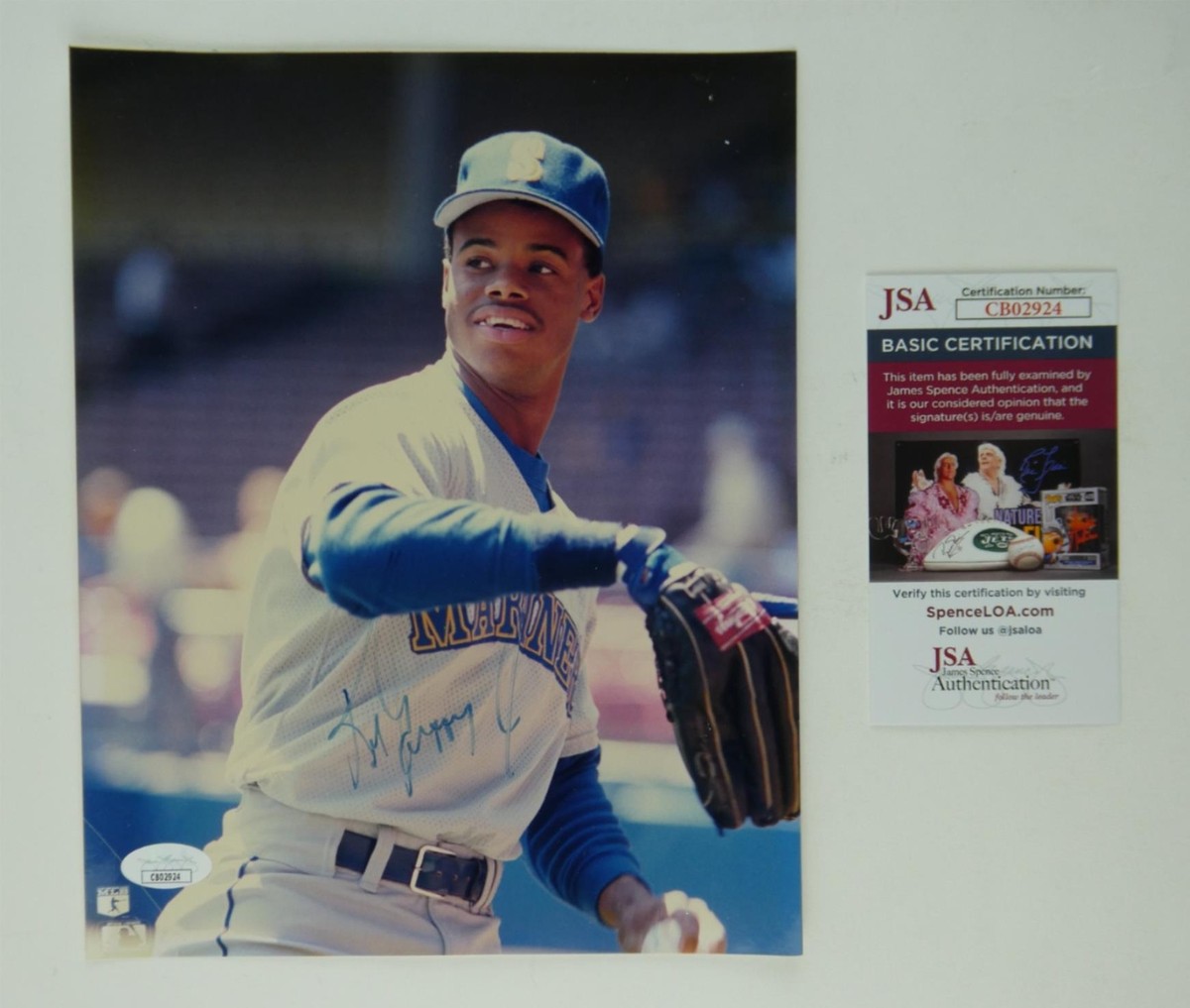 kグリフィーjr サインフォト Ken Griffey Jr Signed 8x10 Photo Seattle Mariners Autographed JSA