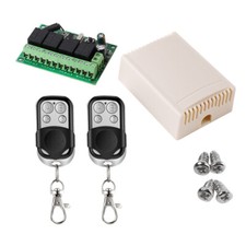 4-Kanal Funk Empfänger Relais Schalter 12V 24V + 433mhz Handsender Fernbedienung
