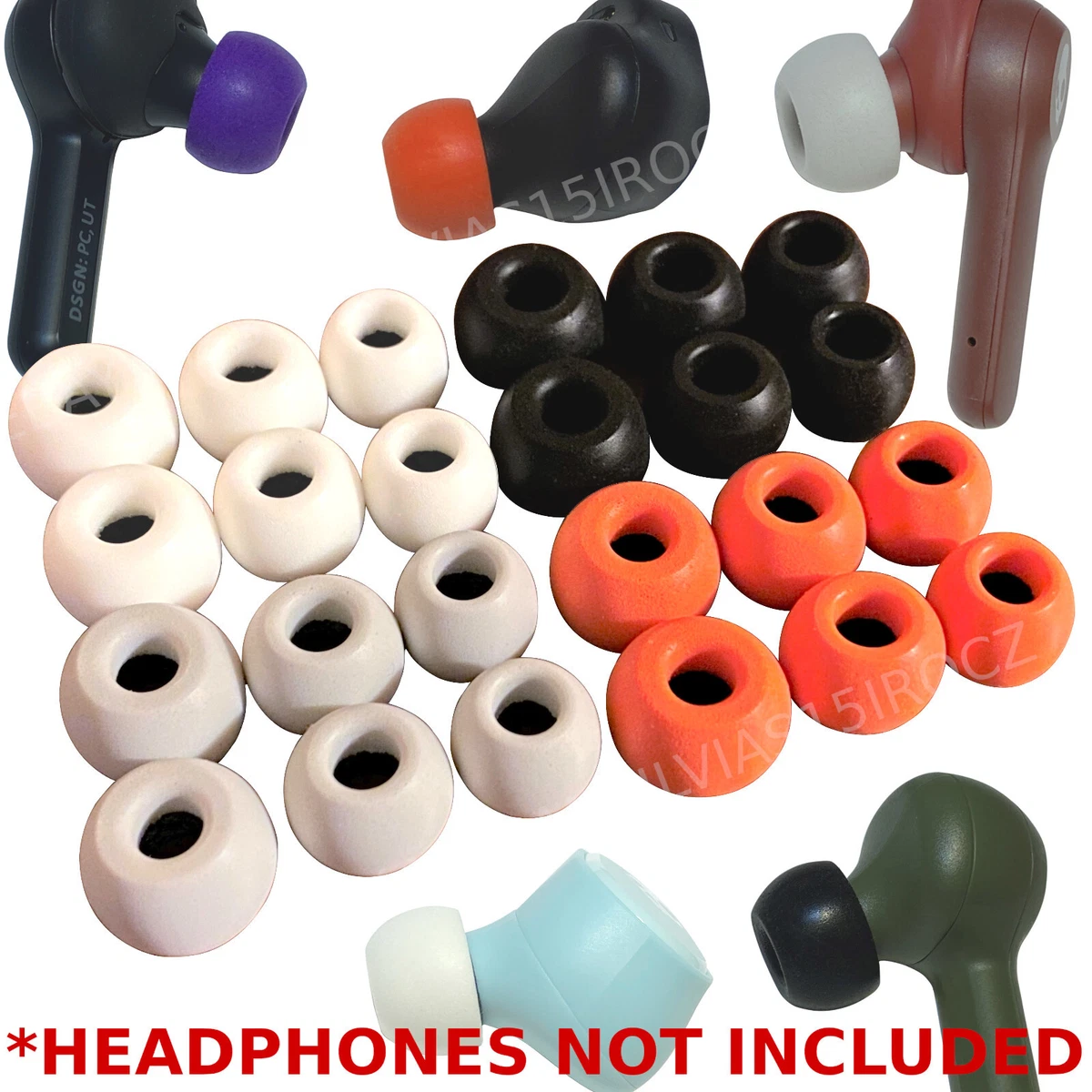 Memory Foam Tips For Skullcandy Indy EVO Indy ANC Fuel XT Sesh Silicone Ear Buds