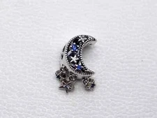 Authentic Pandora Charm Star and Crescent Moon Dangle #799643C01