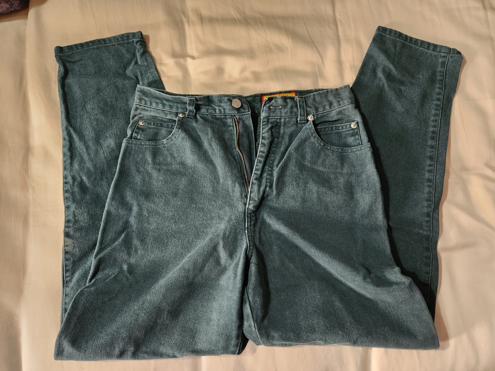 Vintage JG Hook 90s High Waisted Green Jeans, size 8 … Gem