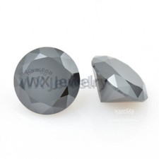 100pcs 0.8mm-2.0mm Round Cut Black Loose Cubic Zirconia Stone for Making Jewelry
