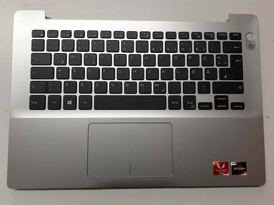 DELL INSPIRON 14 5485 GERMAN QWERTZ KEYBOARD SILVER PALMREST