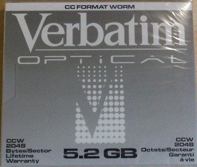 Verbatim 92847 5.2Gb WORM Media 5.25'' Write Once (wie CWO-5200C) NEU & OVP