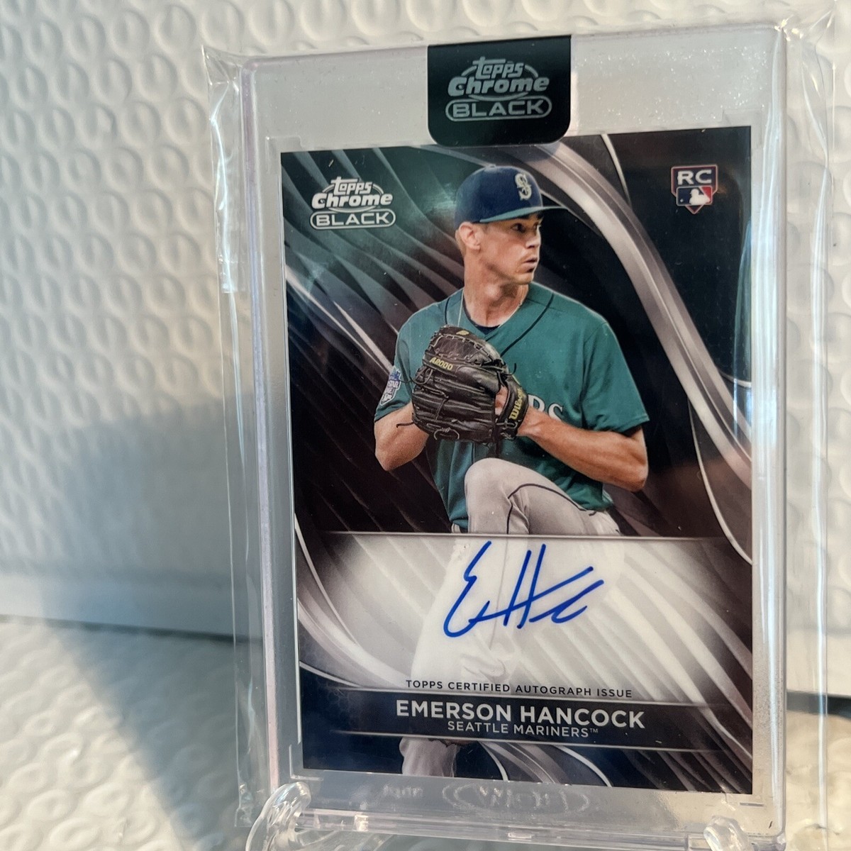 2024 Topps Chrome Black Emerson Hancock Rookie RC Auto Seattle