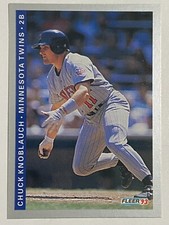 1993 Fleer #639 Chuck Knoblauch Minnesota Twins