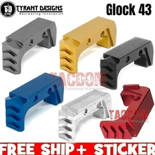 Tyrant Designs Extended Magazine Billet Aluminum Release for Glok 43 Mag EMR 9mm