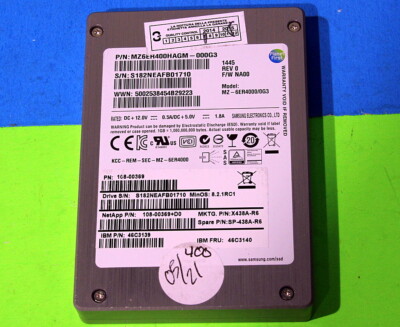 X438A-R6 NetApp 108-00369 SP-438A-R6 46C3139 46C3140 Samsung MZ-6ER4000-0G3 400G