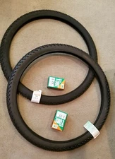 TWO (2) DURO 29X1.95 BICYCLE TIRES BLACK & TUBES 35-65 PSI