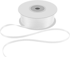 1/8" Wide X 100 Yards Single Face Polyester Satin Ribbon, Satin Ribbon for Craft