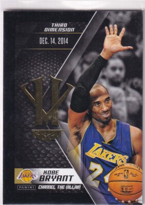 2015-16 Panini Kobe Herovillain NBA No. 20 Kobe Bryant Third Dimension
